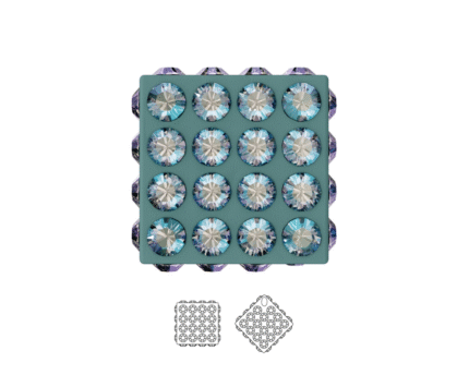 Swarovski Pave 86401 8 mm Light Sapphire Shimmer